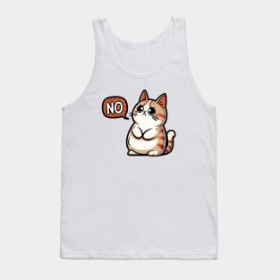 Funny Cat Saying No Tank Top